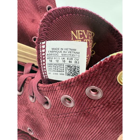 Converse Willy Wonka Chuck Taylor All Star Corduroy Men's Women's Shoes 10 12 - Picture 10 of 11